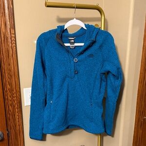 The North Face Teal Hooded Fleece Pullover